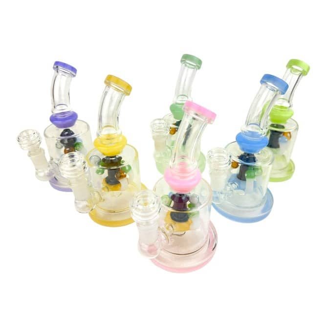 7" Mushrooms Perk Glass Water Pipe